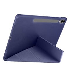 Samsung Galaxy Tab S7 Plus T970 12.4 İnç Katlanabilir Kalemlikli Standlı Akıllı Kılıf Lacivert - Lacivert