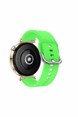 Huawei Watch Gt2 42mm Ile Uyumlu 20mm Purelux Soft Tokalı Silikon Kordon Dayanıklı Spor Stil Yeşil