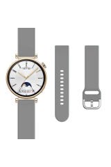 Huawei Watch Gt2 42mm Ile Uyumlu 20mm Purelux Soft Tokalı Silikon Kordon Dayanıklı Spor Stil Gri