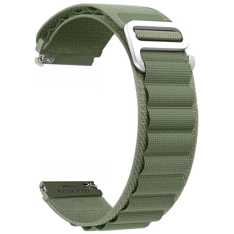 Huawei Watch GT2 Elite-Sport-Classic 46mm-GT2 Pro 22mm Uyumlu Frost Alpine Loop Kordon Haki