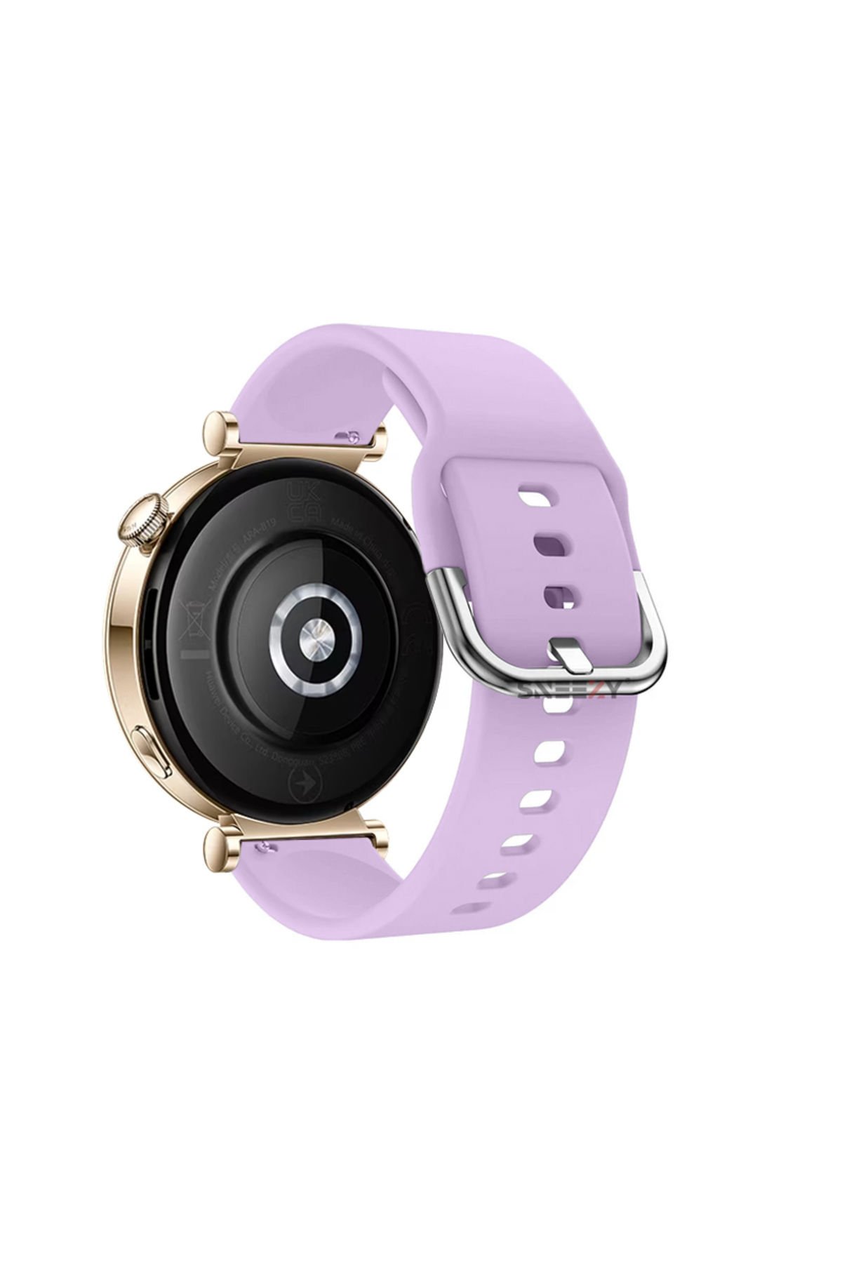 Huawei Watch Gt2 42mm Ile Uyumlu 20mm Purelux Soft Tokalı Silikon Kordon Dayanıklı Spor Stil Lila