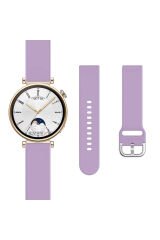 Huawei Watch Gt2 42mm Ile Uyumlu 20mm Purelux Soft Tokalı Silikon Kordon Dayanıklı Spor Stil Lila