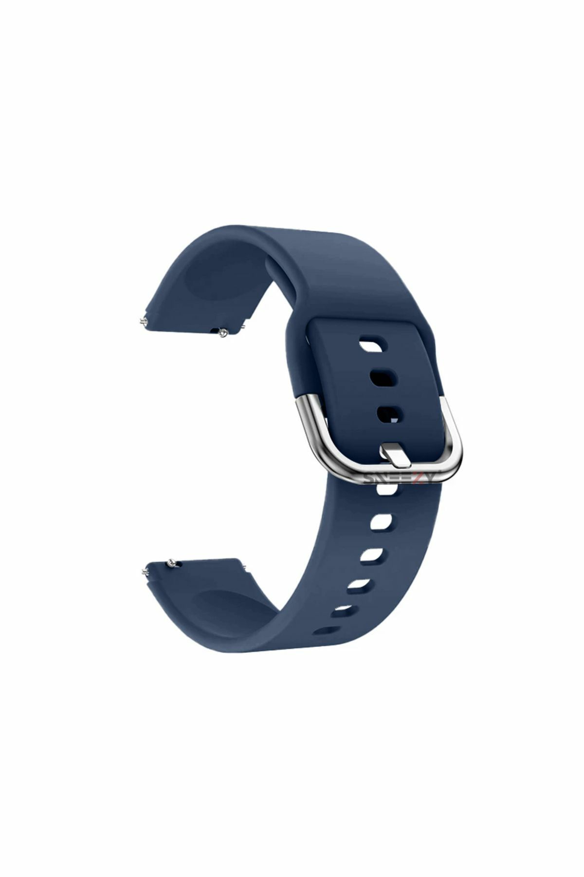 Huawei Watch Gt2 42mm Ile Uyumlu 20mm Purelux Soft Tokalı Silikon Kordon Dayanıklı Spor Stil Lacivert