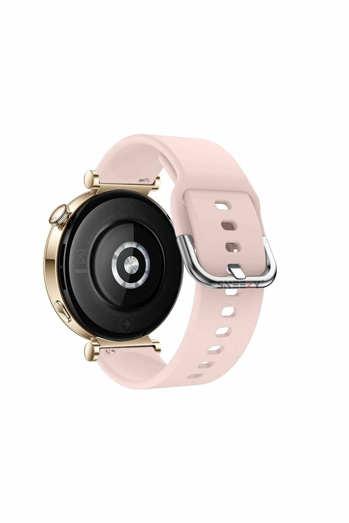 Huawei Watch Gt2 42mm Ile Uyumlu 20mm Purelux Soft Tokalı Silikon Kordon Dayanıklı Spor Stil Pudra