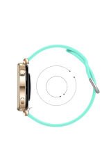 Huawei Watch Gt2 42mm Ile Uyumlu 20mm Purelux Soft Tokalı Silikon Kordon Dayanıklı Spor Stil Turkuaz