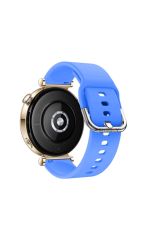 Huawei Watch Gt2 42mm Ile Uyumlu 20mm Purelux Soft Tokalı Silikon Kordon Dayanıklı Spor Stil Mavi