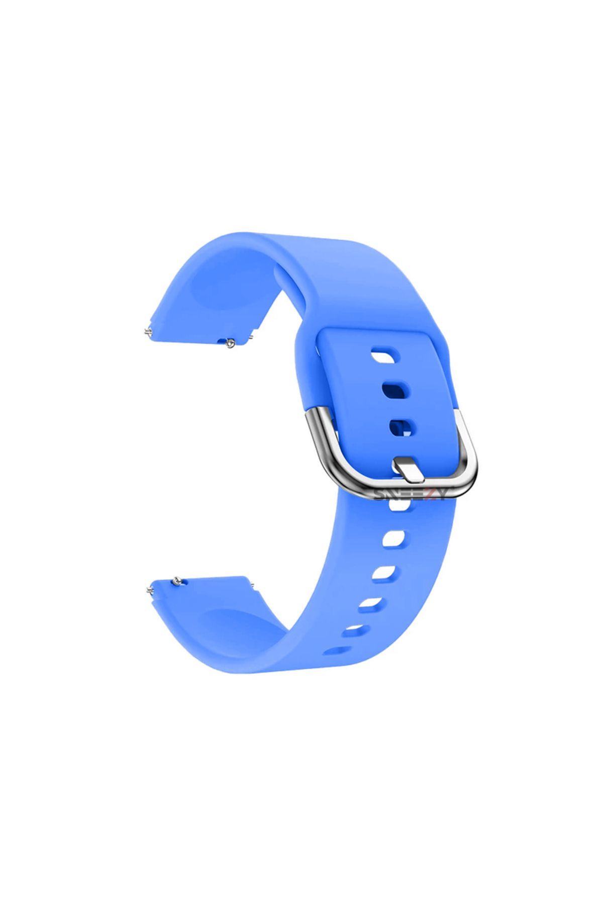 Huawei Watch Gt2 42mm Ile Uyumlu 20mm Purelux Soft Tokalı Silikon Kordon Dayanıklı Spor Stil Mavi