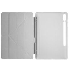 Samsung Galaxy Tab S9 Plus X810 12.4 İnç Katlanabilir Kalemlikli Standlı Akıllı Kılıf Gri