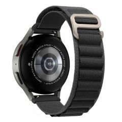 Huawei Watch GT Runner-Sport 46mm- GT2 E 22mm Uyumlu Frost Alpine Loop Kordon Siyah
