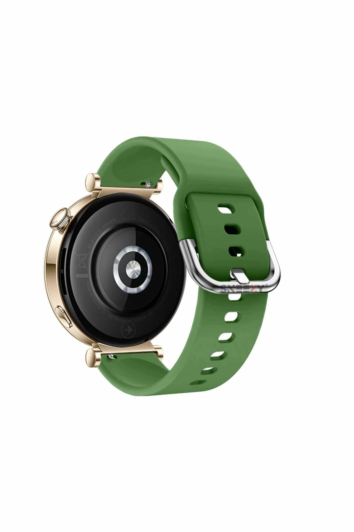 Huawei Watch Gt2 42mm Ile Uyumlu 20mm Purelux Soft Tokalı Silikon Kordon Dayanıklı Spor Stil Haki
