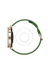 Huawei Watch Gt2 42mm Ile Uyumlu 20mm Purelux Soft Tokalı Silikon Kordon Dayanıklı Spor Stil Haki