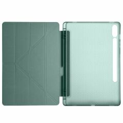 Samsung Galaxy Tab S9 Plus X810 12.4 İnç Katlanabilir Kalemlikli Standlı Akıllı Kılıf Haki