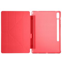 Samsung Galaxy Tab S9 Plus X810 12.4 İnç Katlanabilir Kalemlikli Standlı Akıllı Kılıf Kırmızı