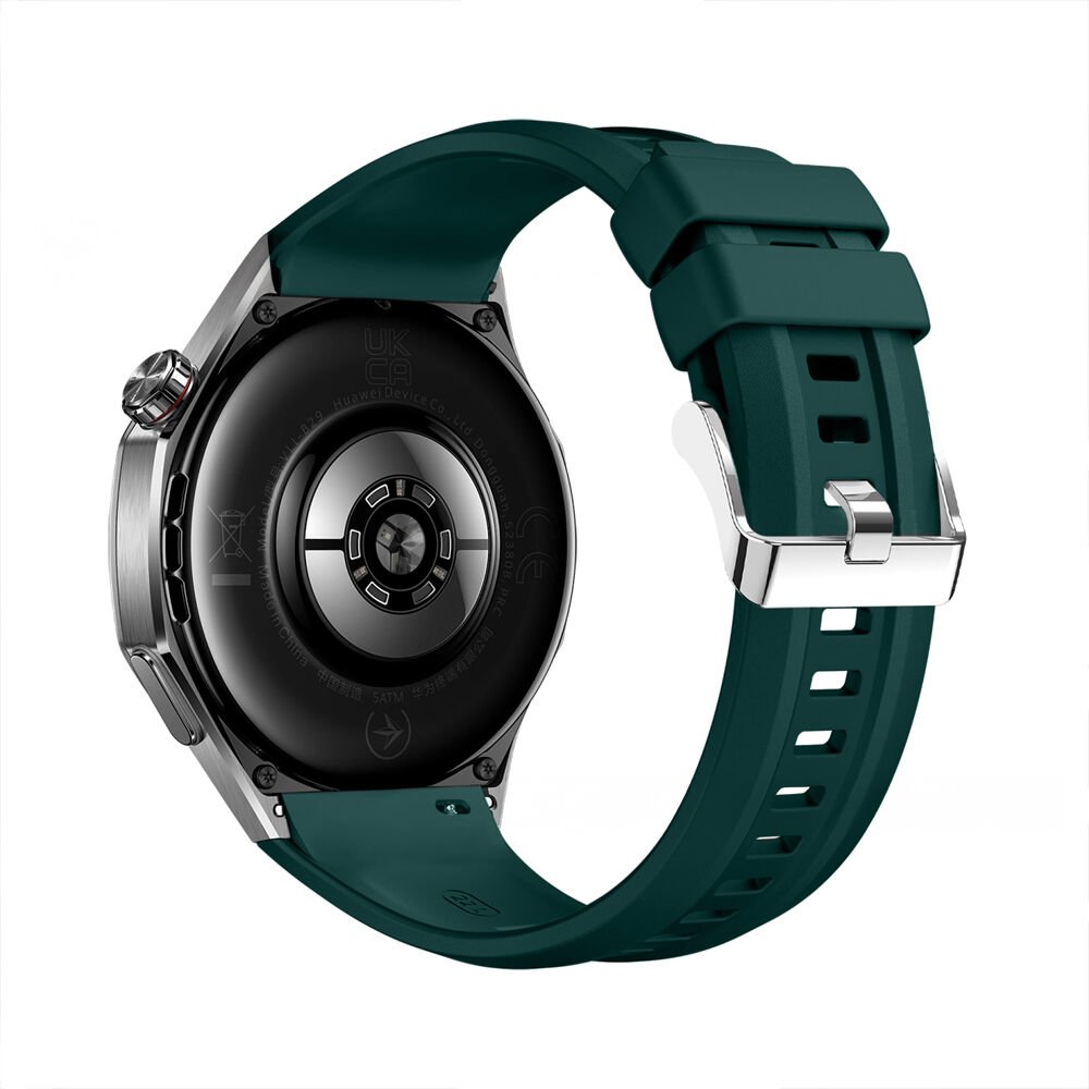Huawei Watch GT6 Pro 46mm İle Tam Uyumlu Kordon Metal Tokalı Yumuşak Silikon Kordon Kayış Petrol