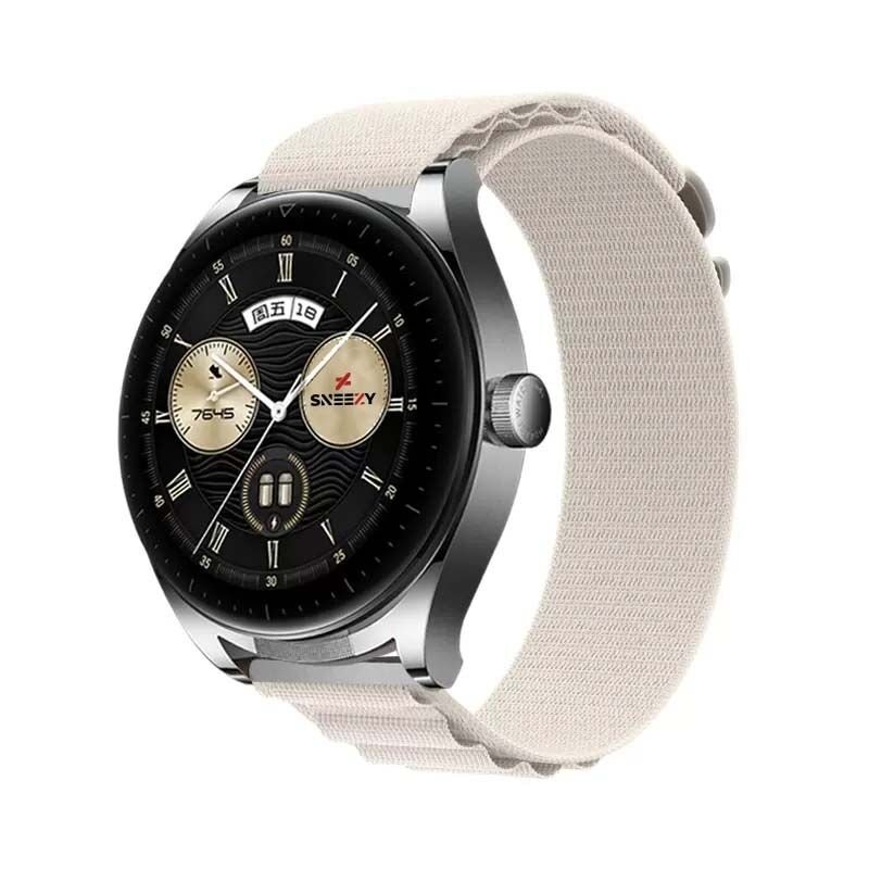 Huawei Watch GT Runner-Sport 46mm- GT2 E 22mm Uyumlu Frost Alpine Loop Kordon Starlight