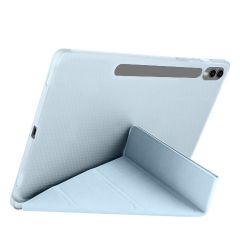 Samsung Galaxy Tab S9 Plus X810 12.4 İnç Katlanabilir Kalemlikli Standlı Akıllı Kılıf Mavi
