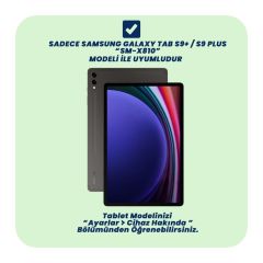 Samsung Galaxy Tab S9 Plus X810 12.4 İnç Katlanabilir Kalemlikli Standlı Akıllı Kılıf Mavi
