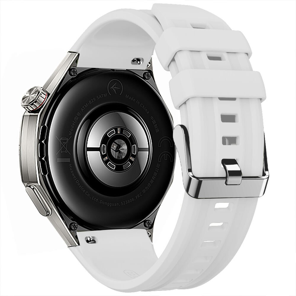 Sneezy Huawei Watch GT6 Pro 46mm İle Tam Uyumlu Spor Silikon Metal Tokalı Soft Saat Kordonu