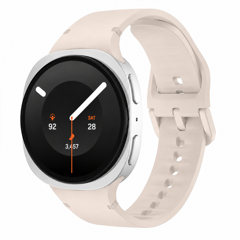 Samsung Galaxy Watch 9 44mm 40mm İle Uyumlu Metal Tokalı PureLux Soft Silikon Kordon