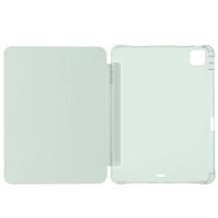 iPad Pro 11 inç M4 2024 Uyumlu Kılıf Üçgen Katlanabilir Kalem Şarj Bölmeli Kılıf A2836 A2837 A3006