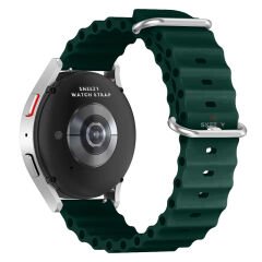 Huawei Watch 4 46mm-Watch 4 Pro 22mm Uyumlu Seaflex Ocean Silikon Kordon Haki - Haki