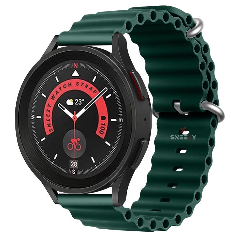 Honor Magic Watch 2 – Watch Magic – Watch Gs3 22mm Uyumlu Seaflex Ocean Silikon Kordon Haki - Haki