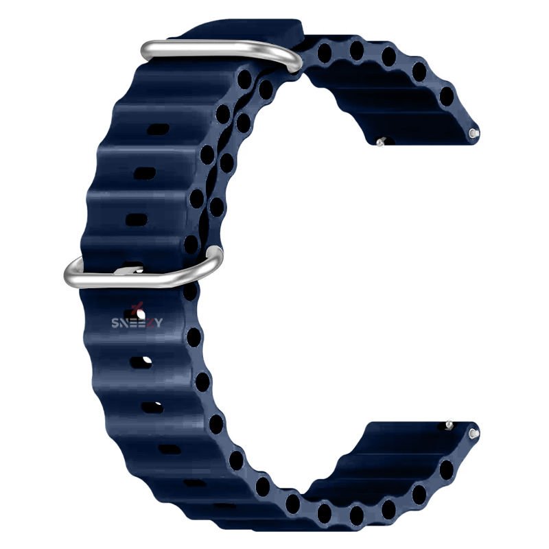 Honor Magic Watch 2 – Watch Magic – Watch Gs3 22mm Uyumlu Seaflex Ocean Silikon Kordon Lacivert - Lacivert