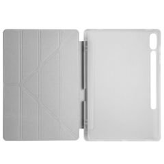 Samsung Galaxy Tab S9 FE X510 11 İnç Katlanabilir Kalemlikli Standlı Akıllı Kılıf Gri - Gri