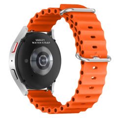 Honor Magic Watch 2 – Watch Magic – Watch Gs3 22mm Uyumlu Seaflex Ocean Silikon Kordon Turuncu - Turuncu