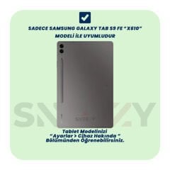 Samsung Galaxy Tab S9 FE X510 11 İnç Katlanabilir Kalemlikli Standlı Akıllı Kılıf Siyah - Siyah