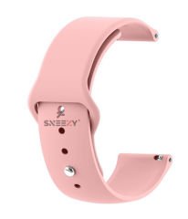 Haylou Solar LS05 – RS3 LS04 – RT LS05S 22mm Uyumlu PureLux Soft Silikon Kordon Pembe - Pembe