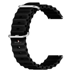 Amazfit Watch Seaflex Ocean GTR 3 Pro-GTR 3-GTR 2e-GTS 2-GTR 47mm 22mm Uyumlu Silikon Kordon Siyah