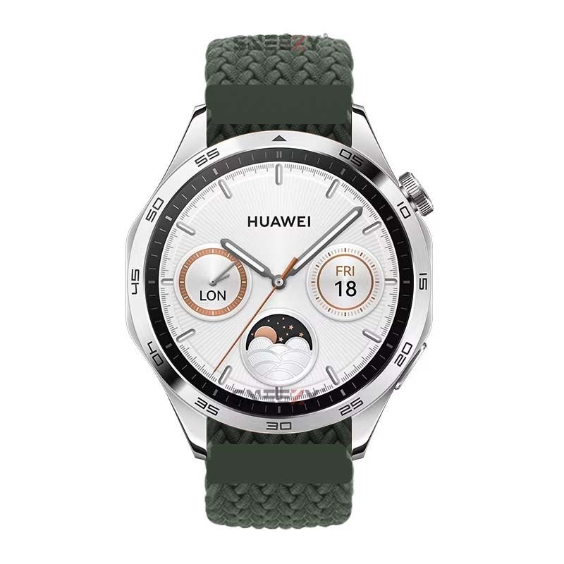 Samsung Gear S3 Frontier R760 - S3 Classic R770 22mm Uyumlu Metal Klips Solo Fiberlink Örgü Kordon Haki - Haki