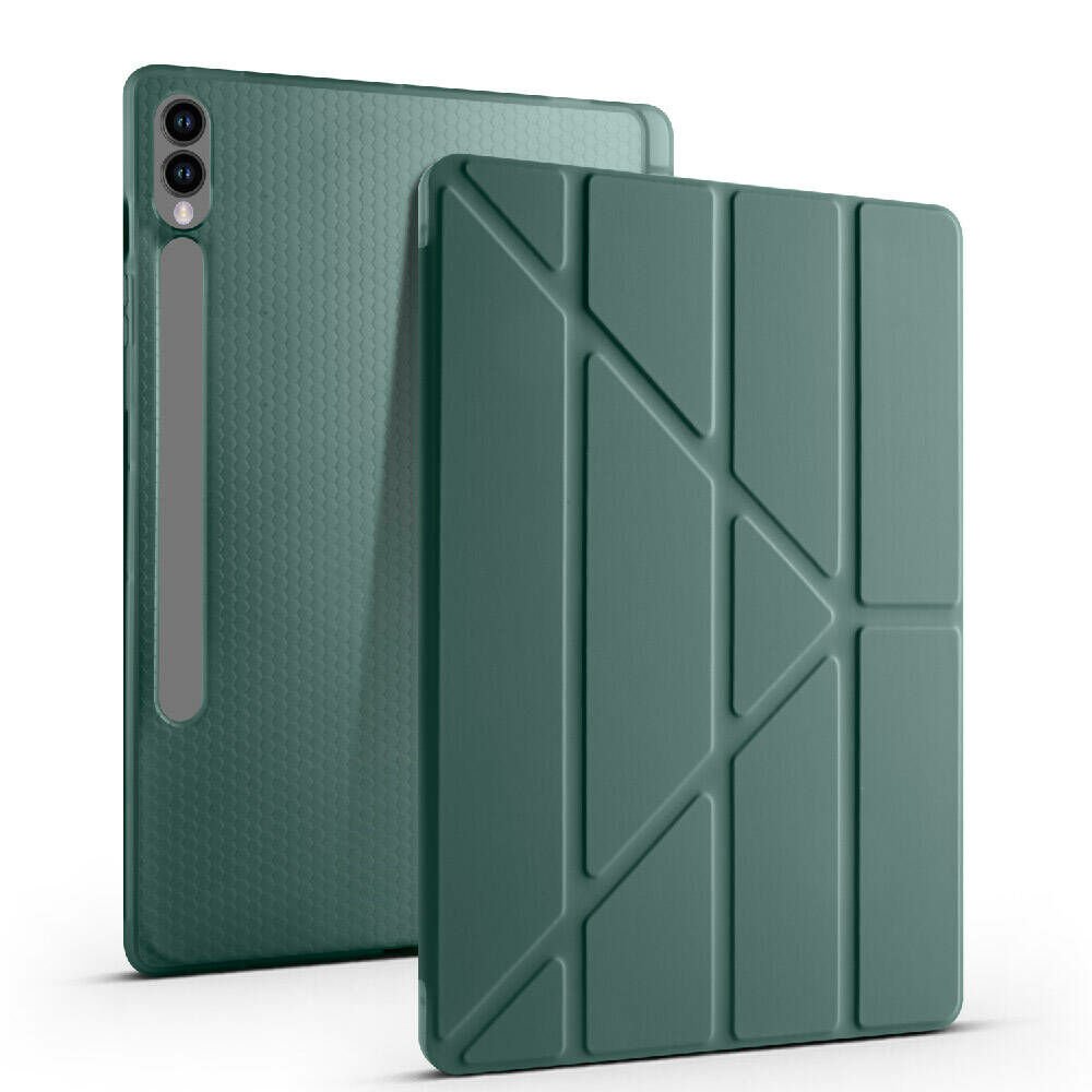 Samsung Galaxy Tab S9 X710 11 İnç Katlanabilir Kalemlikli Standlı Akıllı Kılıf Haki - Haki