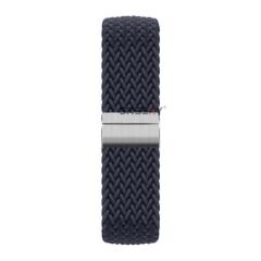 Samsung Gear S3 Frontier R760 - S3 Classic R770 22mm Uyumlu Metal Klips Solo Fiberlink Örgü Kordon Lacivert - Lacivert