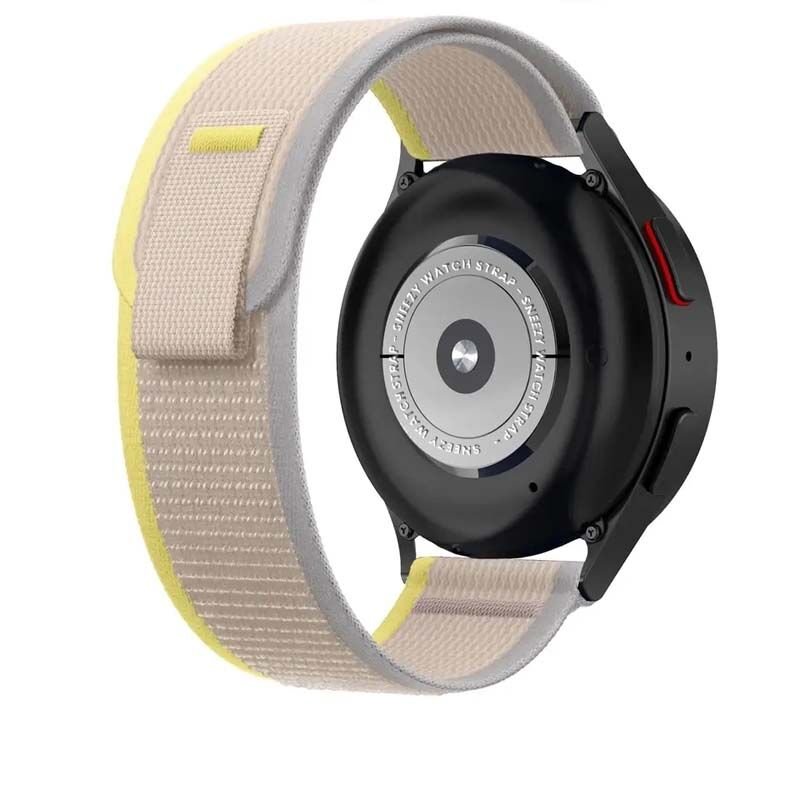 Huawei Watch GT Runner-Sport 46mm- GT2 E 22mmUyumlu Wander Trail Loop Kordon Sarı