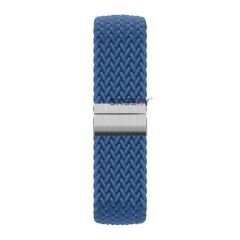 Samsung Gear S3 Frontier R760 - S3 Classic R770 22mm Uyumlu Metal Klips Solo Fiberlink Örgü Kordon Mavi - Mavi