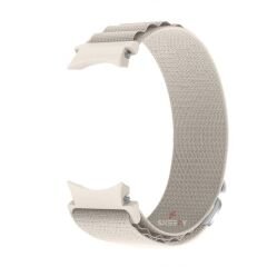 Samsung Galaxy Watch 6 40 43 44 47mm Uyumlu Kavisli Tasarım Frost Alpine Loop Kordon Starlight - Starlight