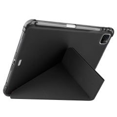 Apple iPad Pro 11 inç 3.Nesil M1 2021 Uyumlu Kılıf Üçgen Katlanabilir Kalem Şarj Bölmeli Kılıf Siyah