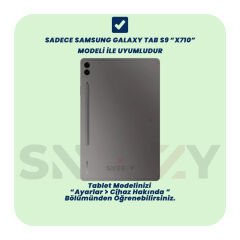 Samsung Galaxy Tab S9 X710 11 İnç Katlanabilir Kalemlikli Standlı Akıllı Kılıf Siyah - Siyah
