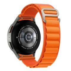 Samsung Galaxy Watch 6 40 43 44 47mm Uyumlu Kavisli Tasarım Frost Alpine Loop Kordon Turuncu - Turuncu