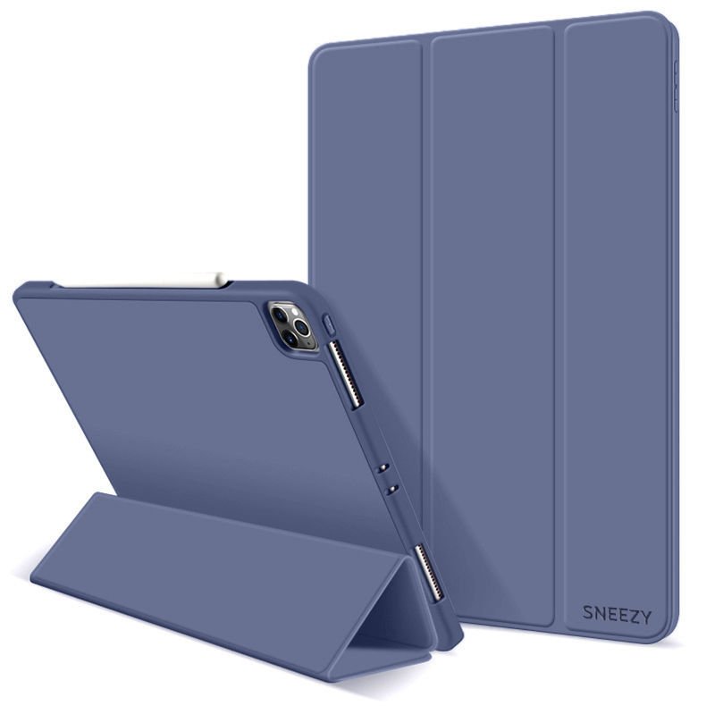 Apple iPad Pro 12.9 İnç 3.4.5.6. Nesil Kılıf Craft Kalem Bölmeli Uyku Modlu Kapaklı Smart Case Lavanta - Lavanta