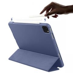 Apple iPad Pro 12.9 İnç 3.4.5.6. Nesil Kılıf Craft Kalem Bölmeli Uyku Modlu Kapaklı Smart Case Lavanta - Lavanta