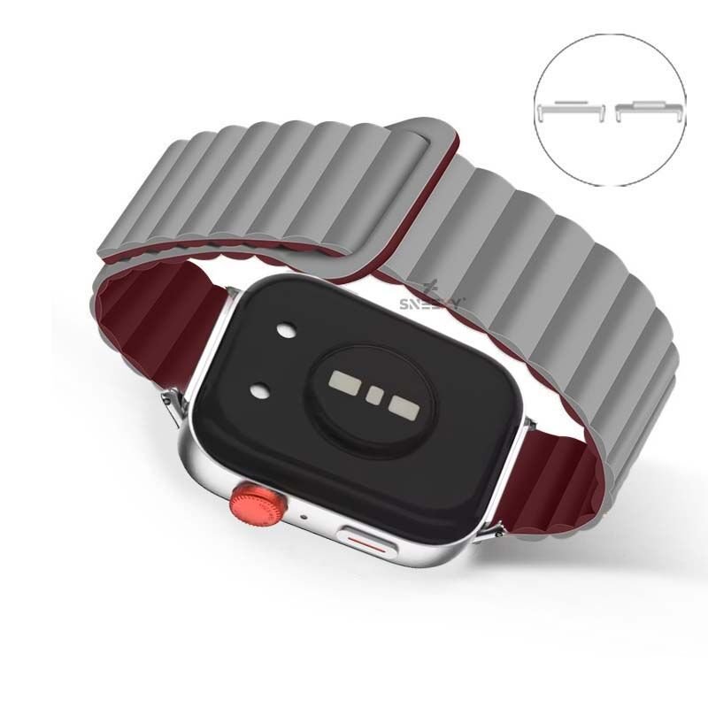 Huawei Watch Fit 3 İle Uyumlu Duo Baklalı Magnetik Silikon Kordon