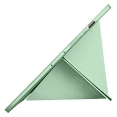 Samsung Galaxy Tab S9 X710 11 İnç Katlanabilir Kalemlikli Standlı Akıllı Kılıf Yeşil - Yeşil